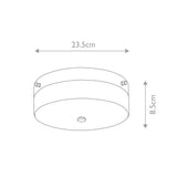 Tamar Polished Chrome Medium Flush Light for Bathrooms and Living Spaces