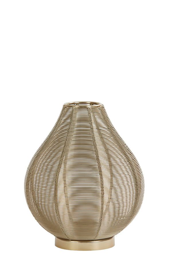 Shiny Gold Tealight Holder Ø18x21 cm - Suneku Design