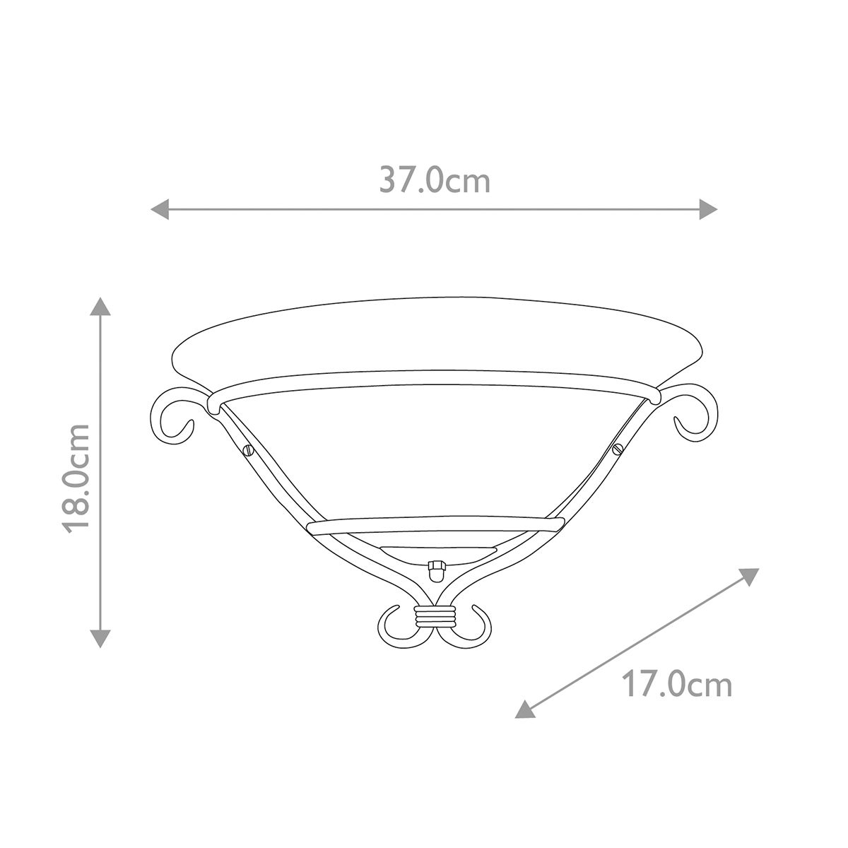 Gothic Elegance Black Wall Uplighter