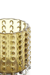 Olive Green Bublina Glass Tealight Holder Ø9.5x10 cm