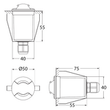 Teresa 50 2L 1.7W G9 LED 3000K, Decking/Soffit Light, Grey/Clear