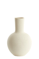 Elegant Ulloa Ceramics Vase in Matte Cream Finish, 42cm Height