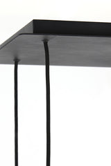 Elegant 10-Light Pendant Lamp with Brown Glass and Matte Black Frame (120x60x110 cm)