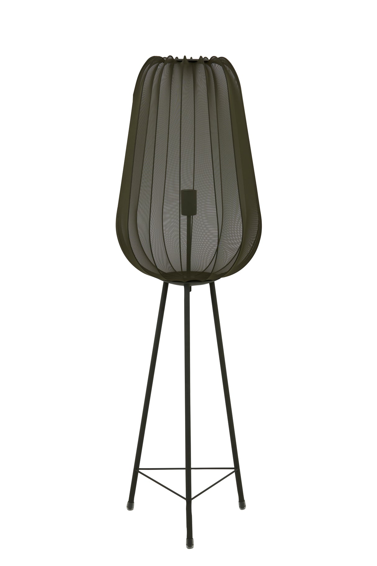 Elegant Tripod Floor Lamp in Dark Green, Ø42x132 cm - Plumeria Design