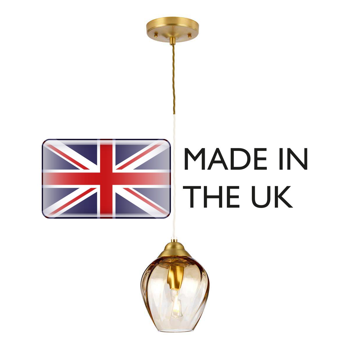 Tiber Elegance: Single Light Pendant in Brushed Brass