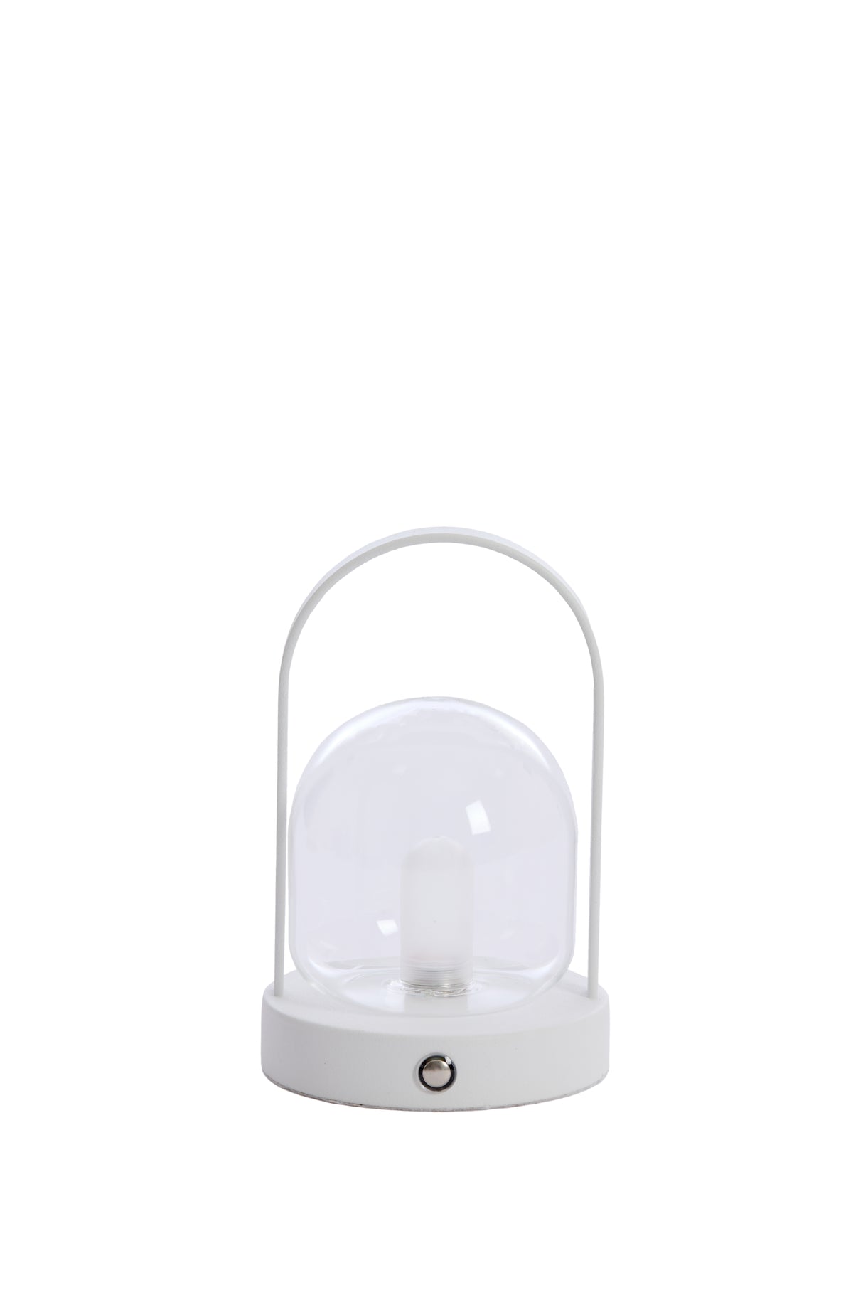 Glass & Cream LED Table Lamp - Ø12x19 cm Yeremi