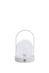 Glass & Cream LED Table Lamp - Ø12x19 cm Yeremi