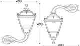 Tobia Adam 11W E27 LED CCT, Classic Wall Lantern, Black/Clear