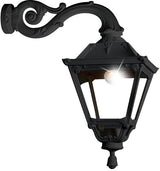 Tobia Adam 11W E27 LED CCT, Classic Wall Lantern, Black/Clear