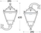Tobia Ofir 11W E27 LED CCT, Classic Wall Lantern, Black/Clear