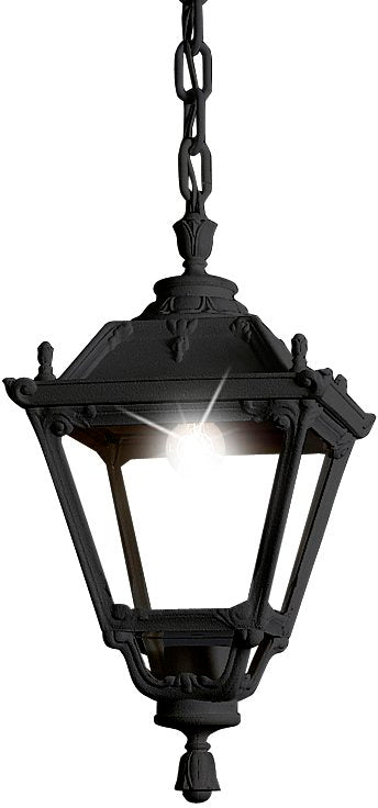 Tobia Sichem 11W E27 LED CCT, Classic Chain Lantern, Black/Clear