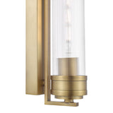 Tommaso Bathroom Wall Light Antique Bronze and Ribbed Glass IP44