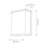 Sleek Torsten Wall Light - Minimalist Dark Grey Cube Design