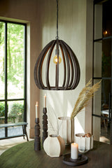 Wooden Candle Holder in Matte Dark Brown Finish (24.5x24.5x4 cm)