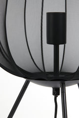 Elegant Black Plumeria Table Lamp: 34x60 cm