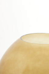 Elegant Mayson Glass Table Lamp in Warm Amber Hue and Matte Black Finish