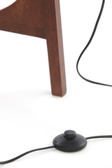 Rustic Wooden Tripod Floor Lamp, 118 cm - Troina Style
