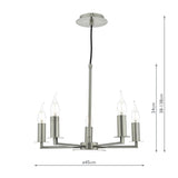 Tyler 5lt Pendant Satin Nickel Fitting Only