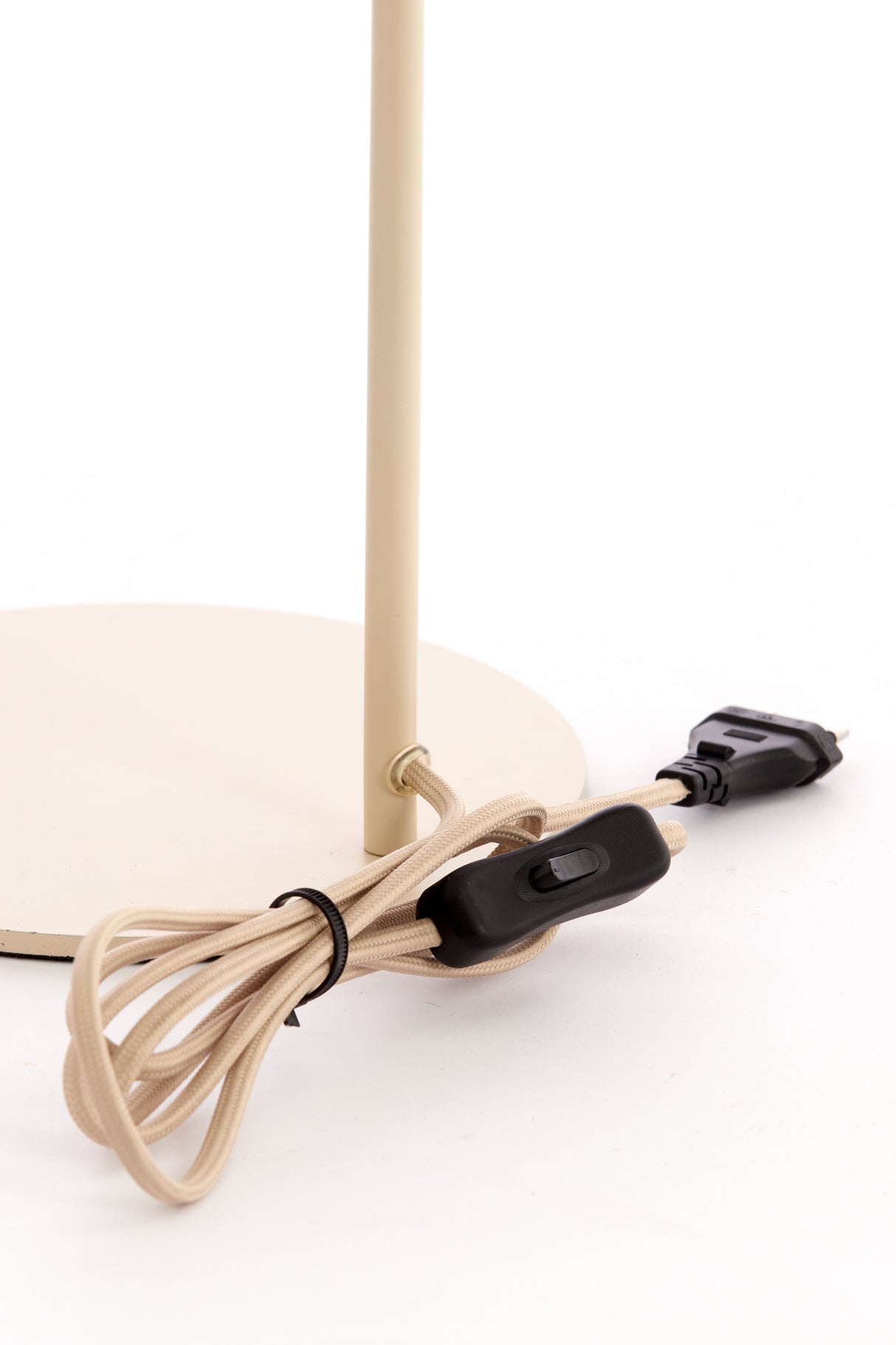 Elegant Bisho Glass Table Lamp in Sand and Brown, 31.5x20x61 cm