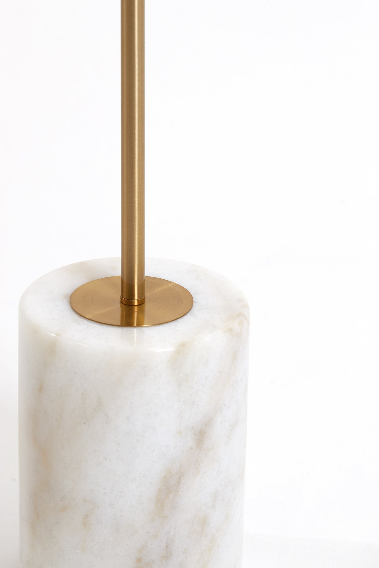 Antique Bronze and Matte White Glass Floor Lamp, 25x156 cm - Medina Design