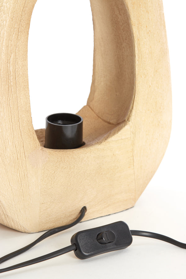 Natural Wood Kelafo Table Lamp 33x10x40 cm - Matte Finish