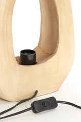 Natural Wood Kelafo Table Lamp 33x10x40 cm - Matte Finish