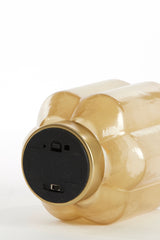 LED Table Lamp 13x16.5 cm Yvias Glass Milky Yellow with Gold Accents