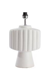 Sculptural Matt Cream Ceramic Lamp Base, 29.5x18.5x49 cm