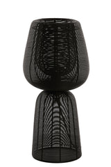 Matte Black Aboso Table Lamp - 24cm Diameter, 54cm Height
