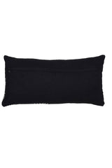 Elegant Duo-Tone Lumbar Cushion: Black & Beige Harmony, 60x30 cm