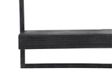 Maddison Matte Black Wood Wall Shelf 50x15x50 cm