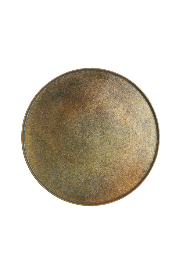Antique Bronze Textured Plate Ø50x1.5 cm