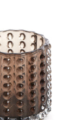 Amber Smoky Hues Glass Tealight Holder