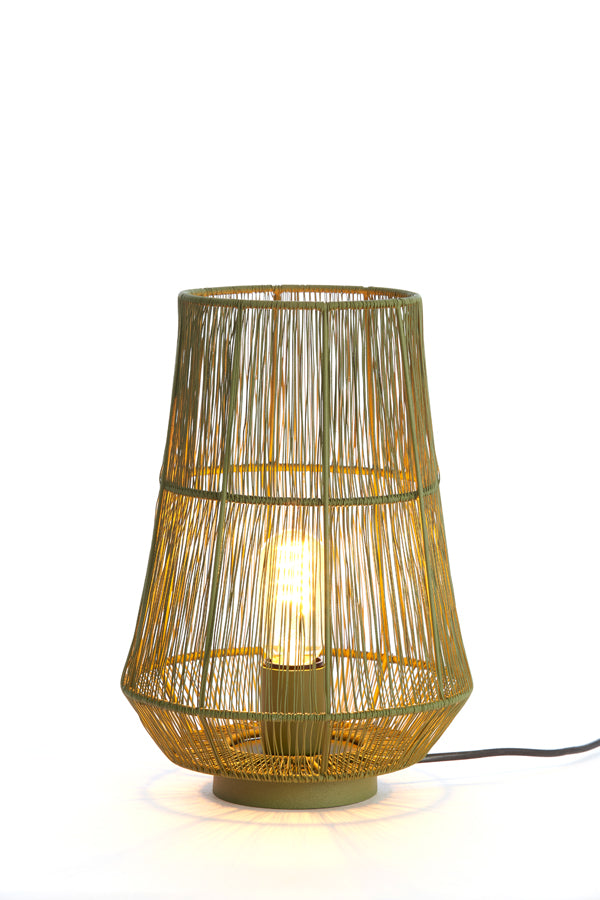 Olive Green Banjar Table Lamp - 24x33 cm