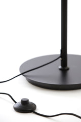 Smoked Glass and Black Floor Lamp, 35cm x 160cm, Julia Collection