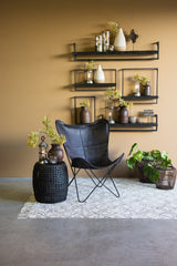 Maddison Wood Matte Black Wall Shelf 30x15x50 cm