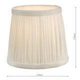 Ulyana Ivory Faux Silk Pleated Shade 14cm