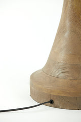Elegant Jovany Floor Lamp in Matte Brown Wood, 135cm