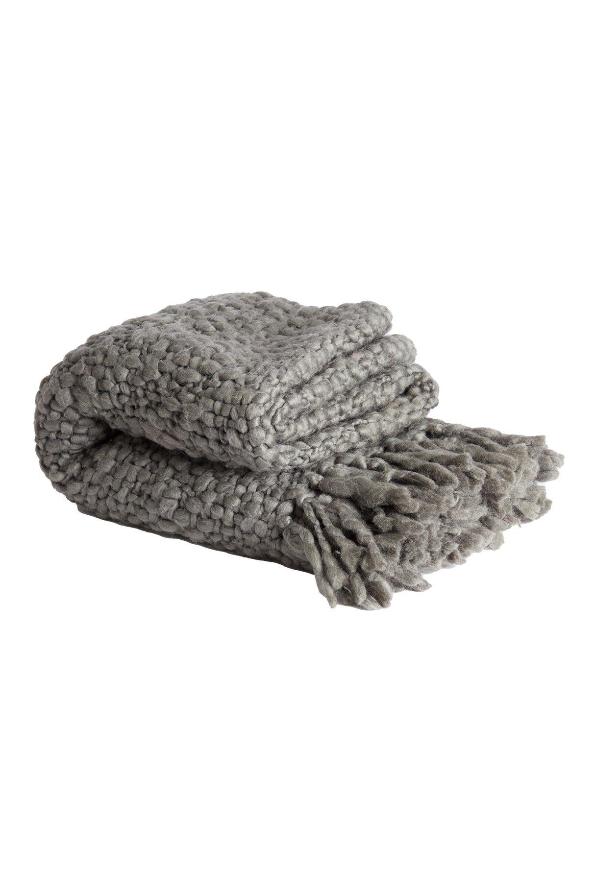 Dark Grey Striped Throw Blanket 170x130 cm