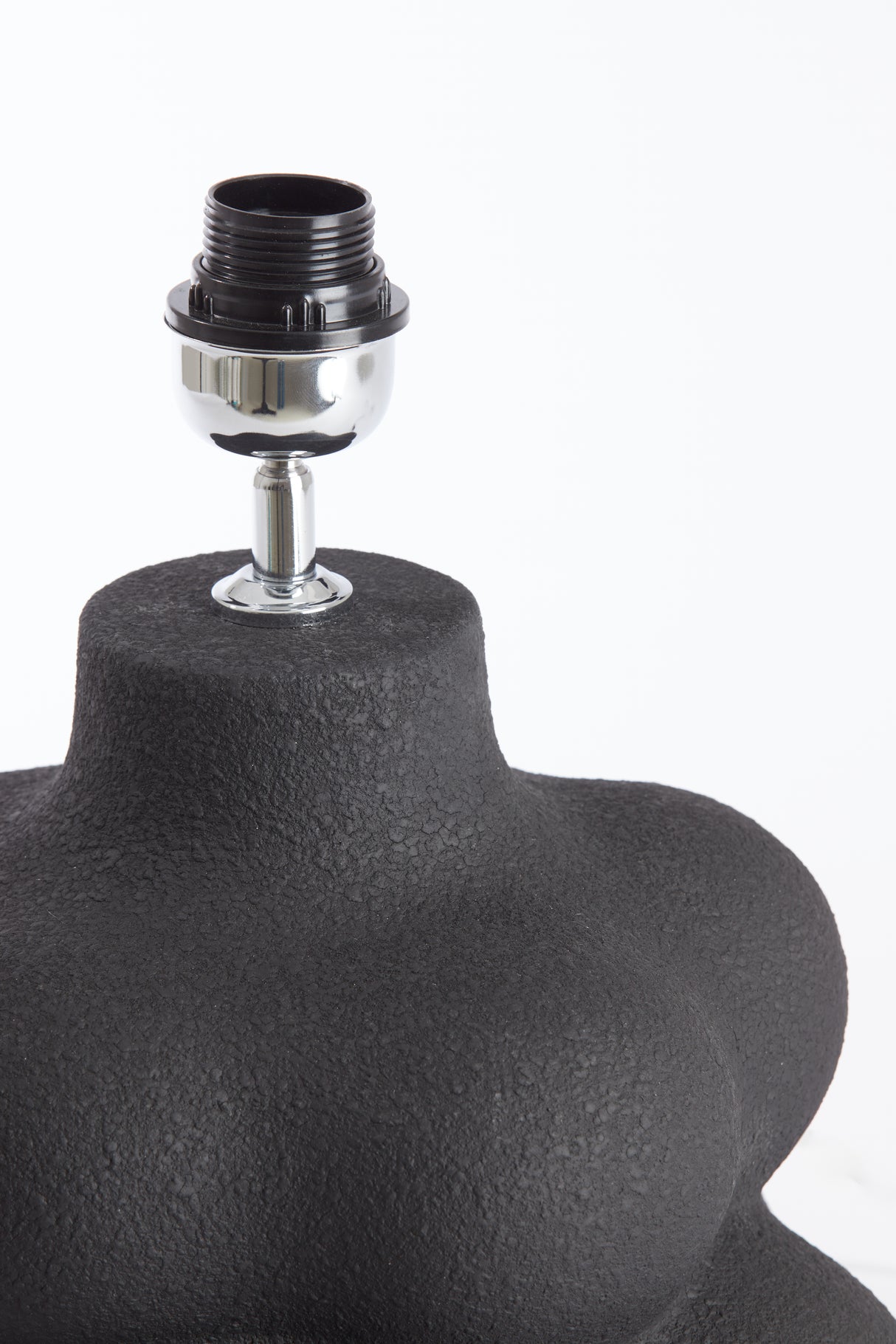 Matte Black Carilo Ceramic Lamp Base - 33x50 cm