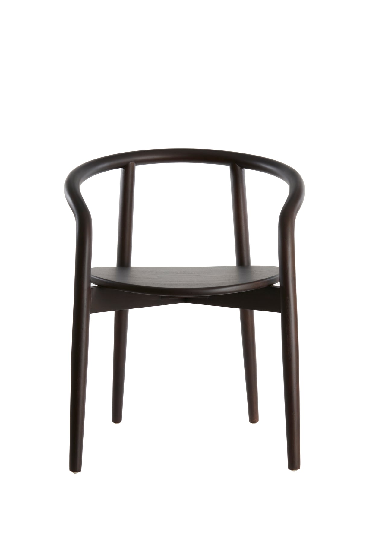 Sleek Black Wooden Dining Chair - 59x53x74 cm