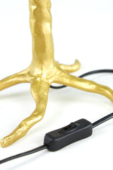 Golden Elegance Feather Floor Lamp with Peach Accents - Ø95x180 cm