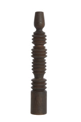 Elegant Dark Brown Wood Candle Holder - 7.5x45.5 cm