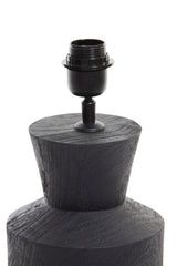 Matte Black Wooden Lamp Base Ø17x44 cm Gregor Design