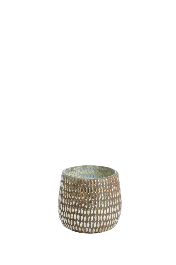 Antique Copper Tealight Holder Ø10x10 cm Bomadi Glass