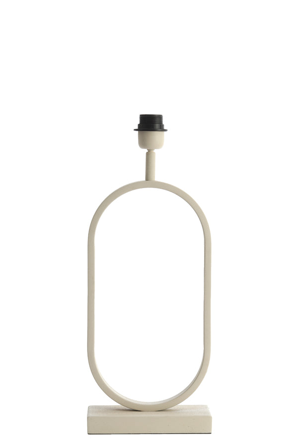 Elegant Cream Jamiri Lamp Base - 20x10x45 cm