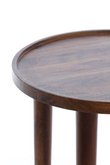 Round Acacia Wood Side Table – 49cm Diameter