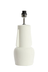 Elegant Mataram Ceramic Lamp Base in Matte Cream Finish (Ø19.5x47 cm)