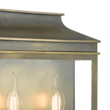 Vapour 2 Light Coach Lantern Outdoor Wall Light Weathered Brass IP44