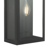 Vapour Coach Lantern Outdoor Wall Light Matt Black IP44